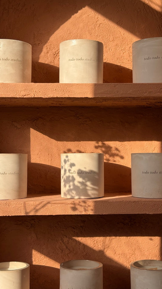 Cement Wood Wick Candles